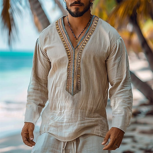 Popover Beach Men's Linen Summer Shirt