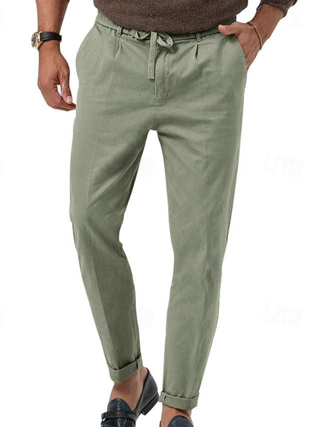 Suit Pants Men's Dress Casual Pocket Trousers
