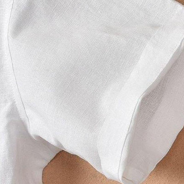 Shirt Casual Cotton Men's Linen