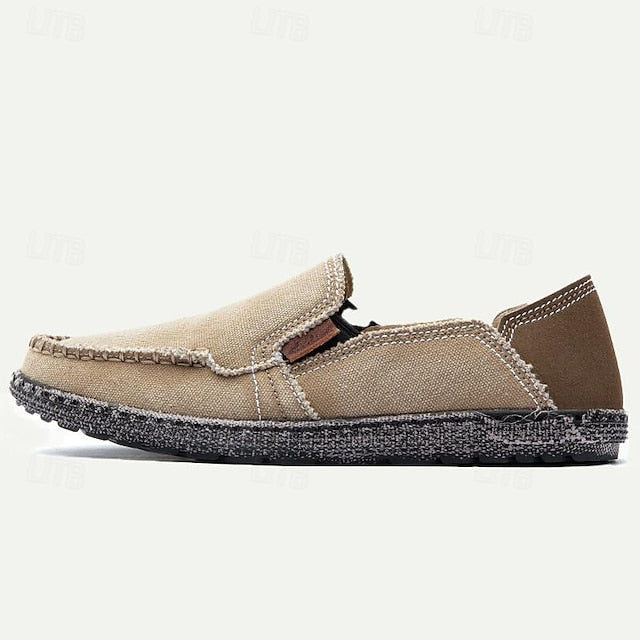 Men's Slip-On Casual Loafers Lightweight Canvas – and