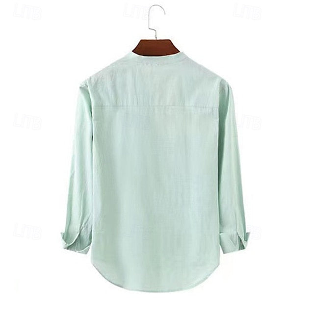 Shirt Beach Summer Casual Popover Men's
