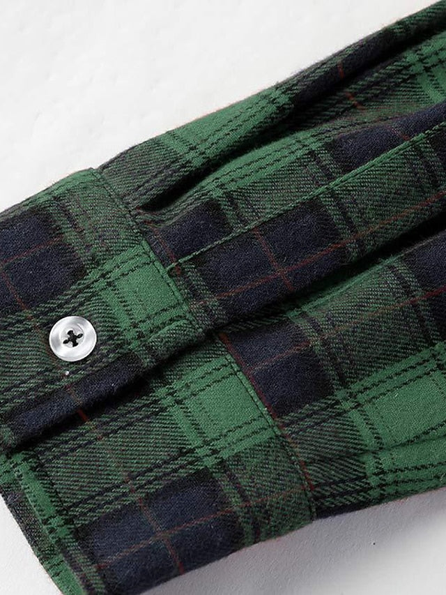 Yellow Casual Button Shirt Men's Up Green Red