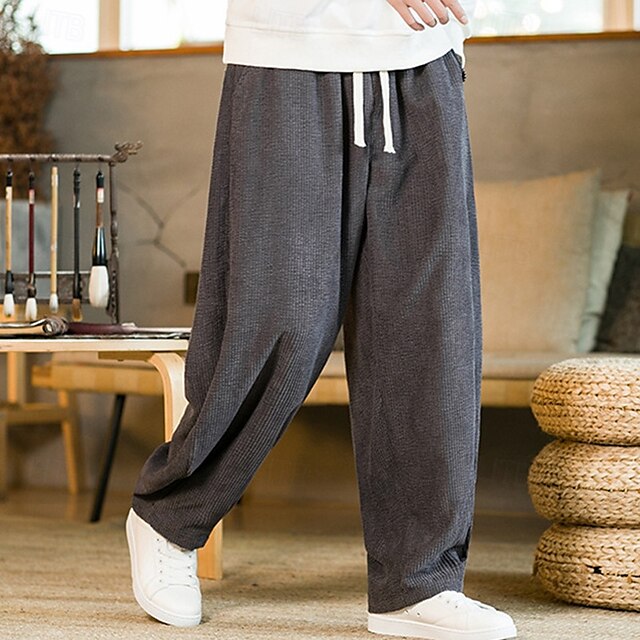 Corduroy Casual Pocket Men's Trousers Pants