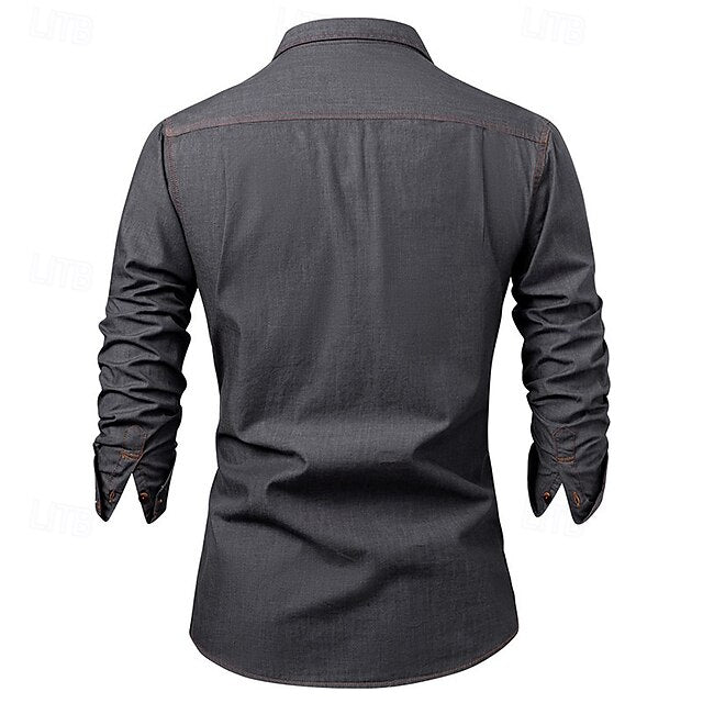 Casual Button Men's Up Beach Shirt Summer