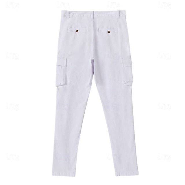 Casual Men's Cargo Chinos Pants Trousers Summer