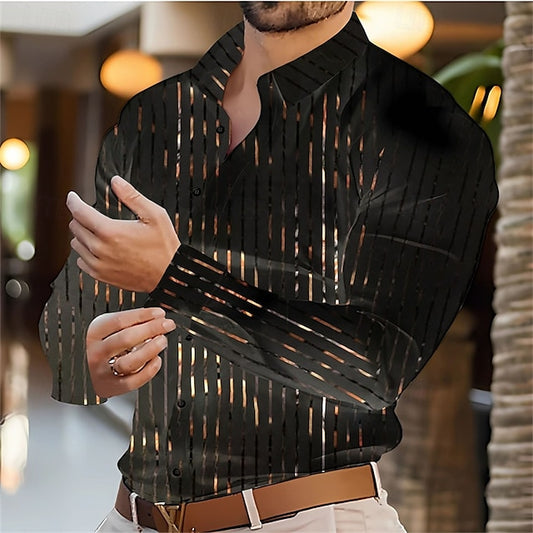Casual Men's Shirt Summer Up Beach Button