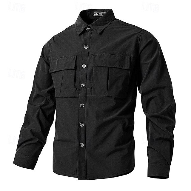 Shirt Men's Up Summer Beach Button Casual