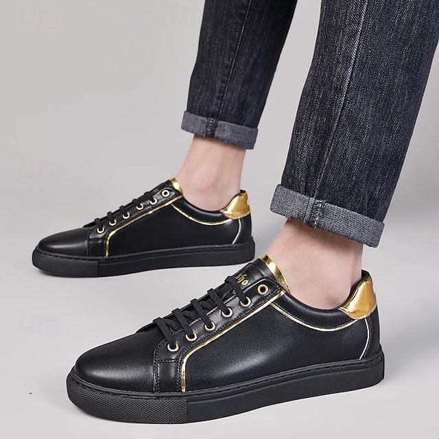 Casual Men's Walking Split Sneakers Leather Comfortable