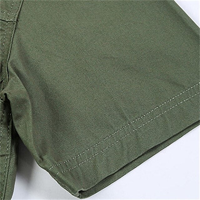 Up Shirt Men's Button Casual Summer Cargo