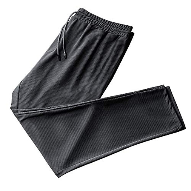 Pants Elastic Waist Drawstring Men's Casual Solid Trousers