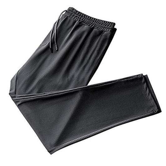 Pants Elastic Waist Drawstring Men's Casual Solid Trousers