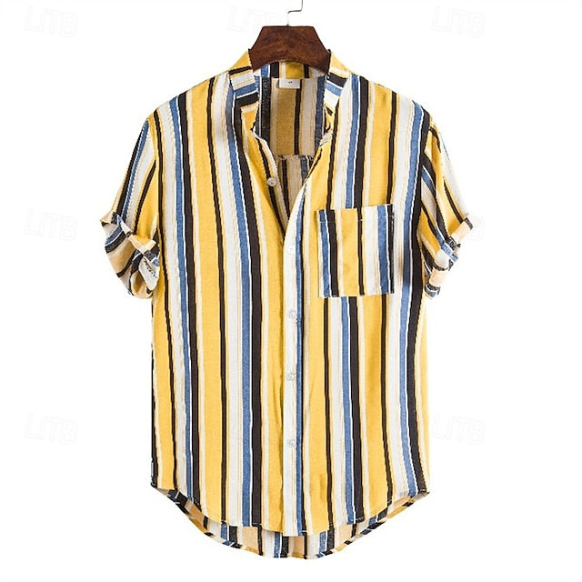 Beach Summer Popover Shirt Men's Casual