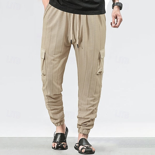 Summer Joggers Men's Trousers Cargo Pants Pants Pants Linen