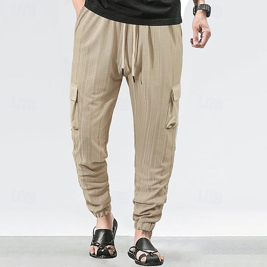 Summer Joggers Men's Trousers Cargo Pants Pants Pants Linen