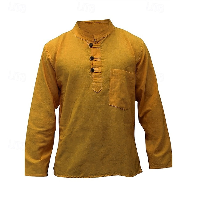 Beach Summer Casual Shirt Men's Up Button