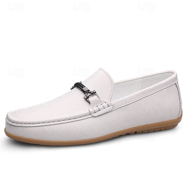 Leather Sneakers Woven – Men's Faux Blue Nylon