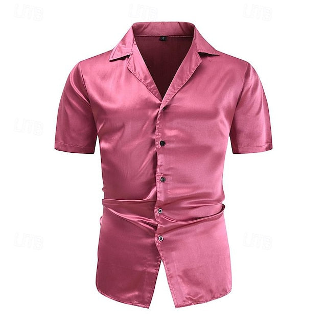 Up Button Men's Casual Beach Shirt Summer