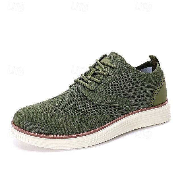 Lace-Up - Sneakers Men's Breathable Brogue Knit Casual