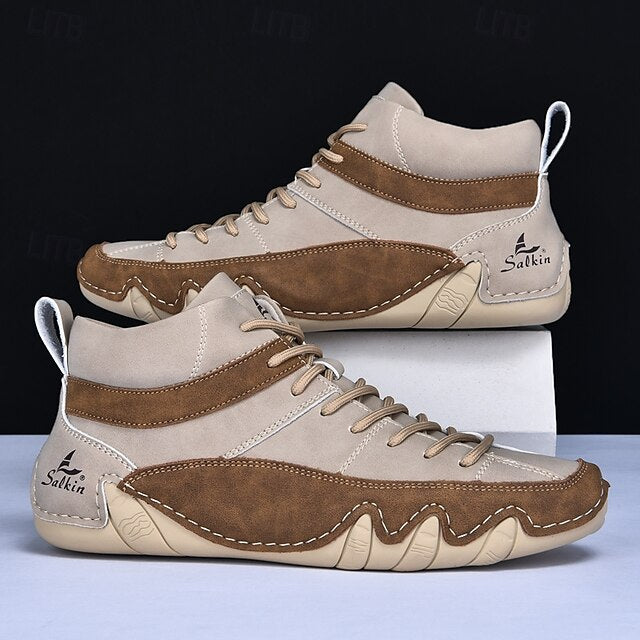 Casual High-Top Lightweight Men's Sneakers Lace-Up –