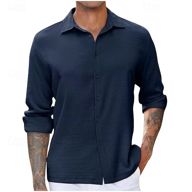 Up Summer Casual Beach Men's Button Shirt