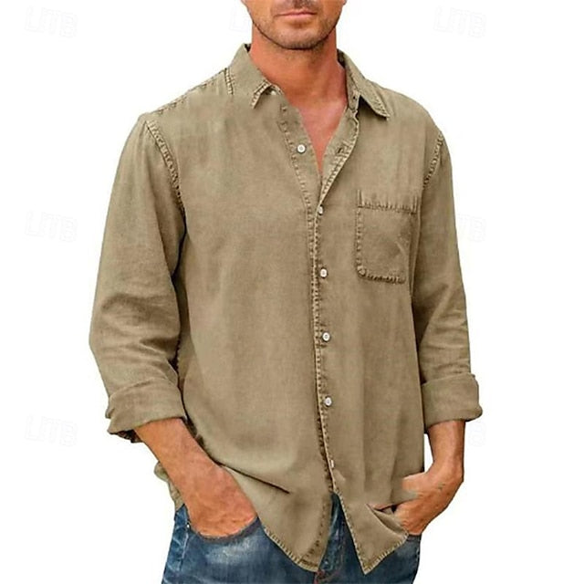 Shirt Casual Button Beach Men's Up Summer