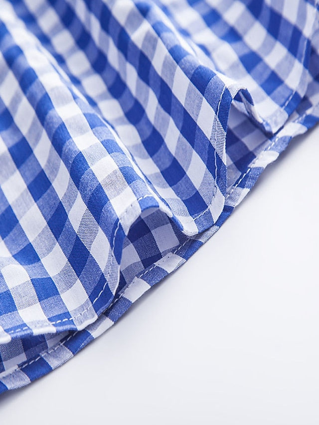 Men's Shirt Shirts Casual Button Checked Up
