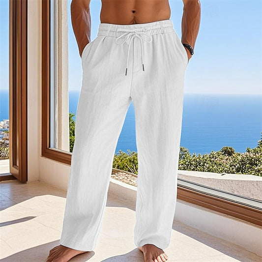 Pants Beach Pants Pocket Linen Summer Trousers Pants Men's