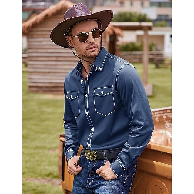 Up Summer Button Men's Shirt Beach Casual