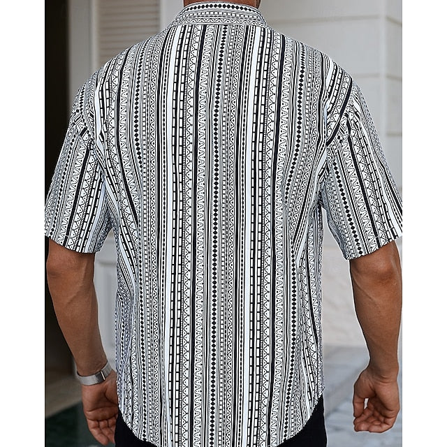Casual Up Summer Shirt Work Men's Button