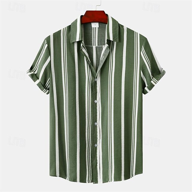 Men's Casual Beach Up Button Summer Shirt