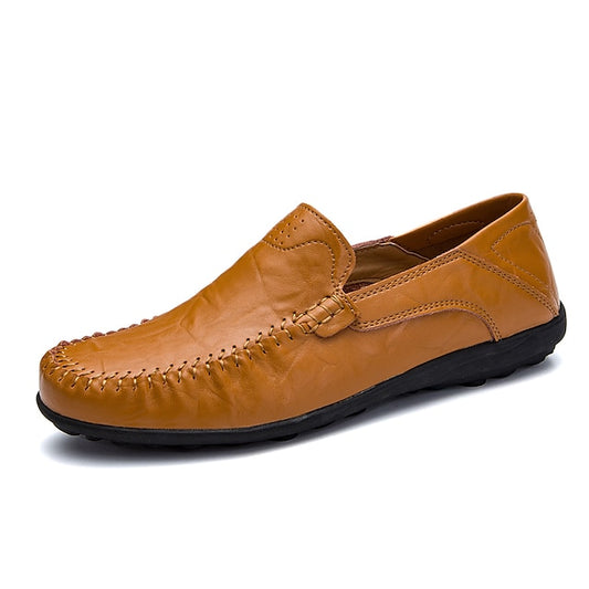 Moccasin Leather Men's Casual Driving – Slip-On Loafers