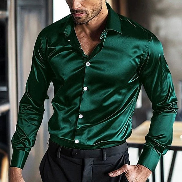 Summer Shirt Casual Men's Up Beach Button