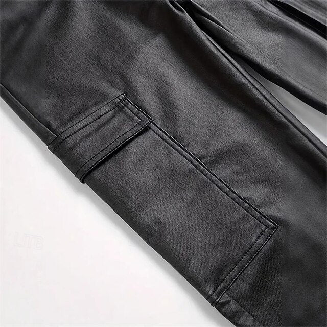 Men's Pocket Pants Plain Track Summer Trousers