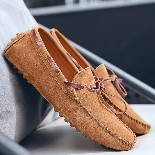 Loafers Suede Driving Men's Slip-On with Flexible Shoes: