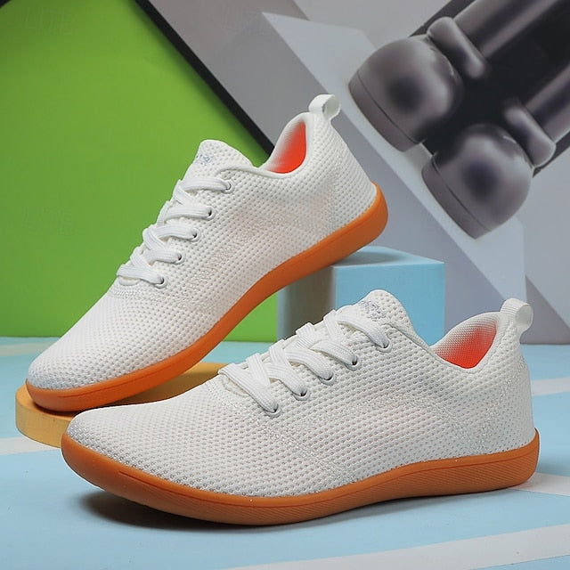 Sneakers Orange Bright Sole Men's – with Knit White