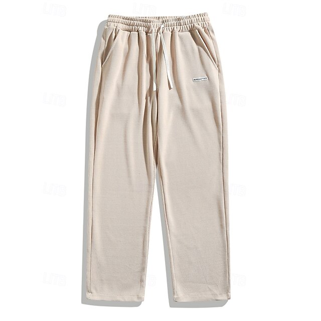 Trousers Pants Straight Leg Men's Corduroy Athletic