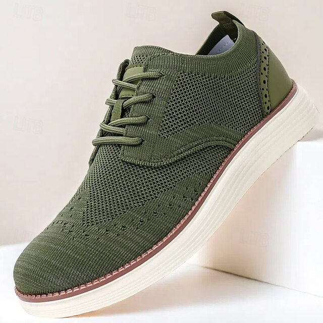 Lace-Up - Sneakers Men's Breathable Brogue Knit Casual