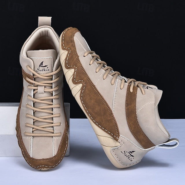 Casual High-Top Lightweight Men's Sneakers Lace-Up –