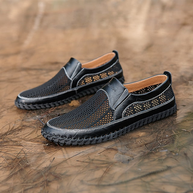 Pattern Leather Faux - Purple Crocodile Men's Loafers