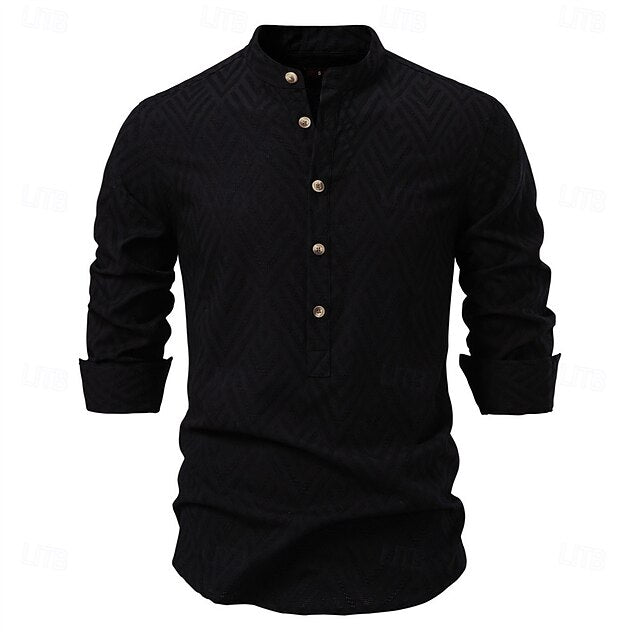 Shirt Beach Summer Popover Men's Casual