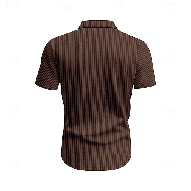 Men's Button Beach Casual Summer Up Shirt