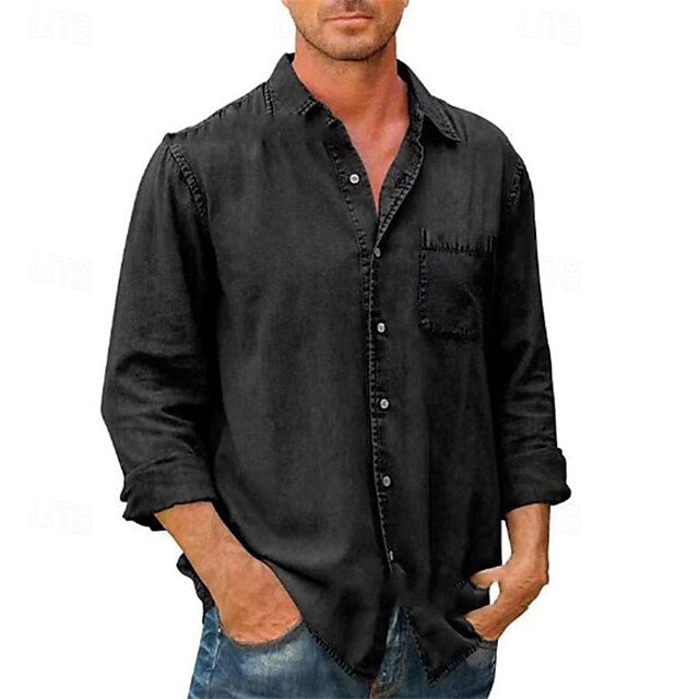 Shirt Casual Button Beach Men's Up Summer