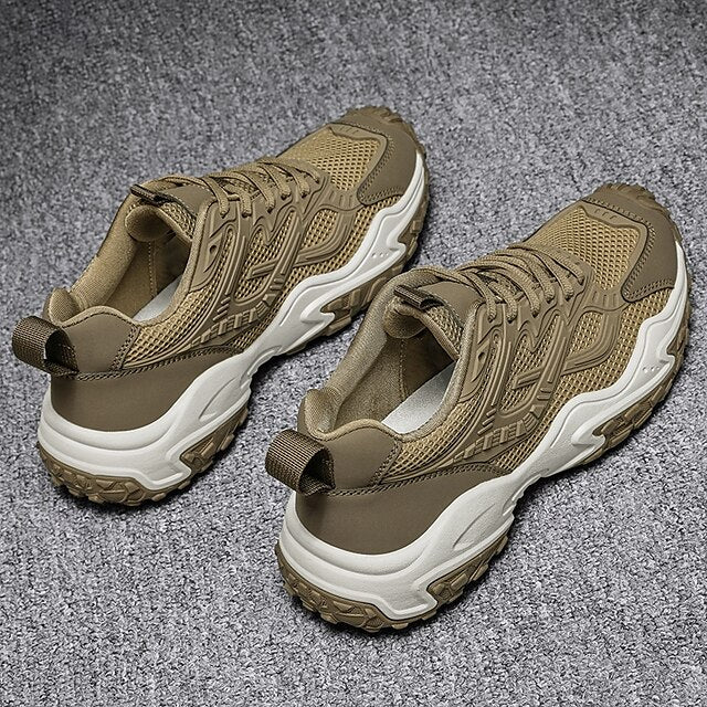 Green Olive Walking Sneakers Hiking - Men's Durable Outdoor