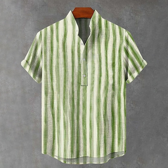 Popover Summer Men's Linen Shirt Casual