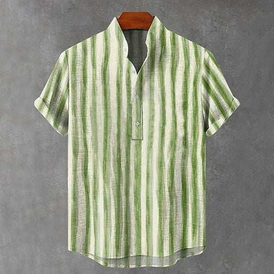 Popover Summer Men's Linen Shirt Casual