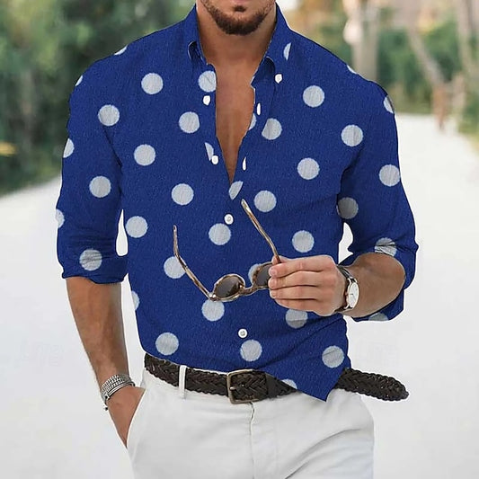 Casual Beach Summer Men's Button Up Shirt