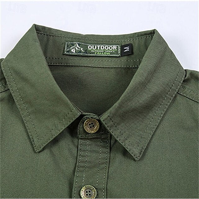 Up Shirt Men's Button Casual Summer Cargo