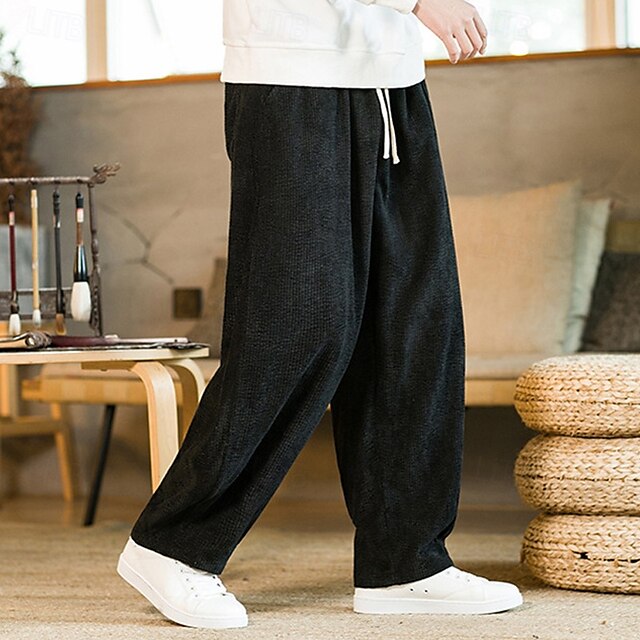 Corduroy Casual Pocket Men's Trousers Pants