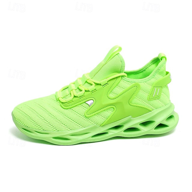 Sneakers Green with Vibrant Men's Innovative Neon Athletic