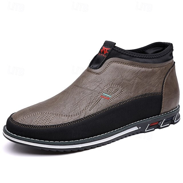 Loafers Suede Driving Men's Slip-On with Flexible Shoes: